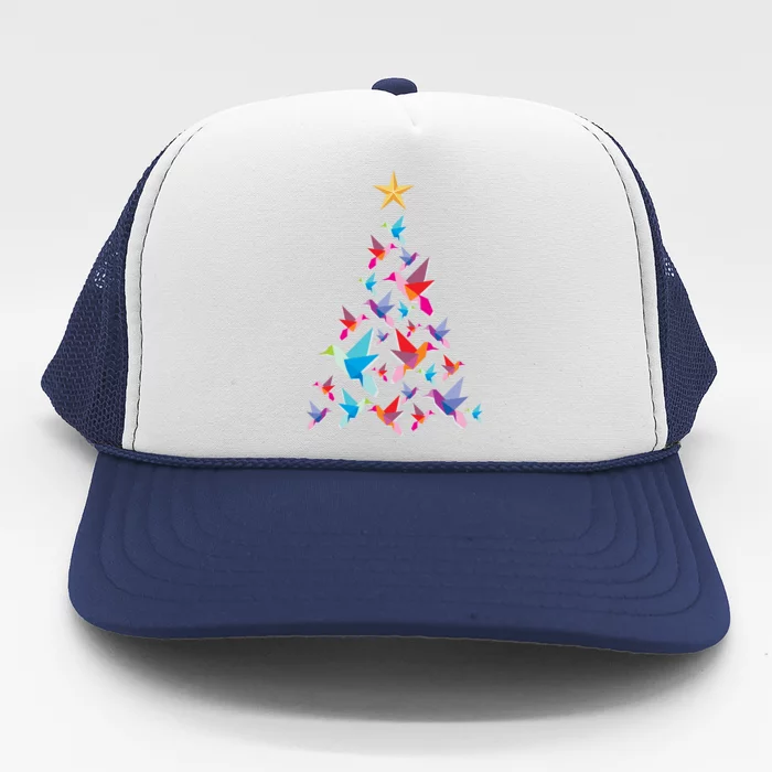 Humming Bird Christmas Tree Trucker Hat