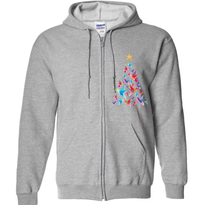 Humming Bird Christmas Tree Full Zip Hoodie