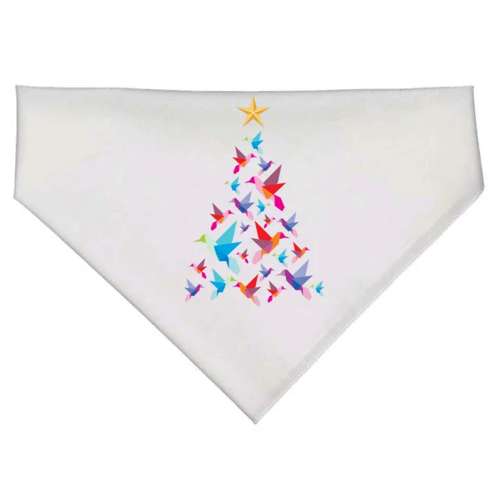 Humming Bird Christmas Tree USA-Made Doggie Bandana