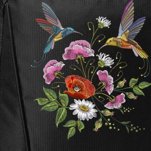 Humming Birds Flowers City Backpack