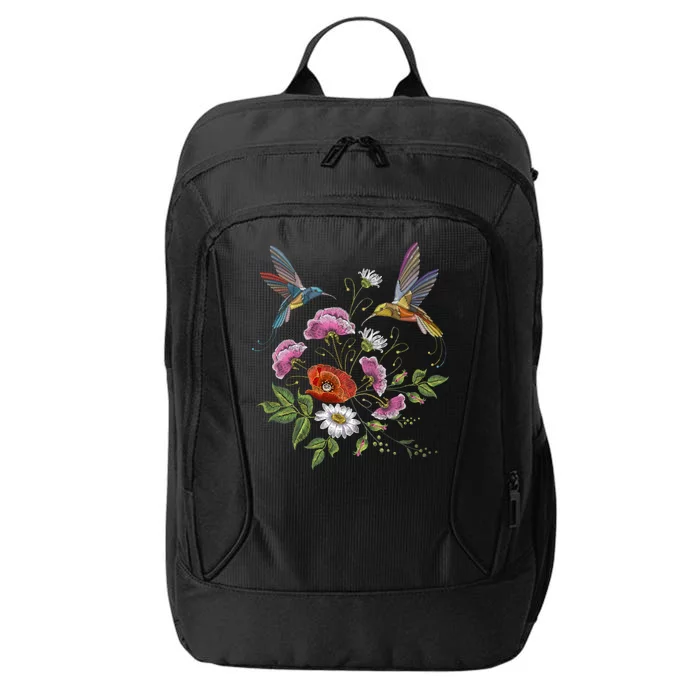 Humming Birds Flowers City Backpack