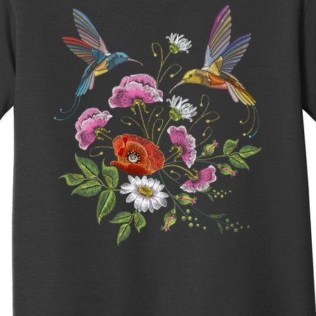 Humming Birds Flowers Toddler T-Shirt