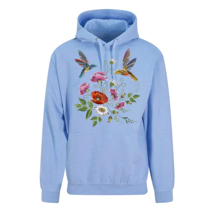 Humming Birds Flowers Unisex Surf Hoodie