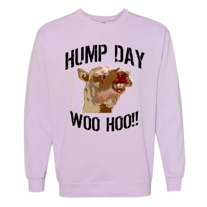 Hump Day Woo Hoo Camel Face Garment-Dyed Sweatshirt