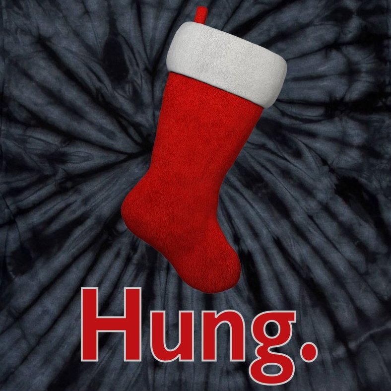 Hung Funny Christmas Tie-Dye T-Shirt