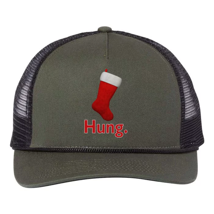 Hung Funny Christmas Retro Rope Trucker Hat Cap