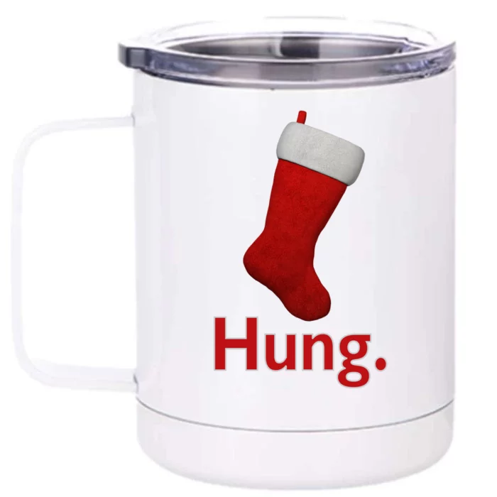 Hung Funny Christmas Front & Back 12oz Stainless Steel Tumbler Cup