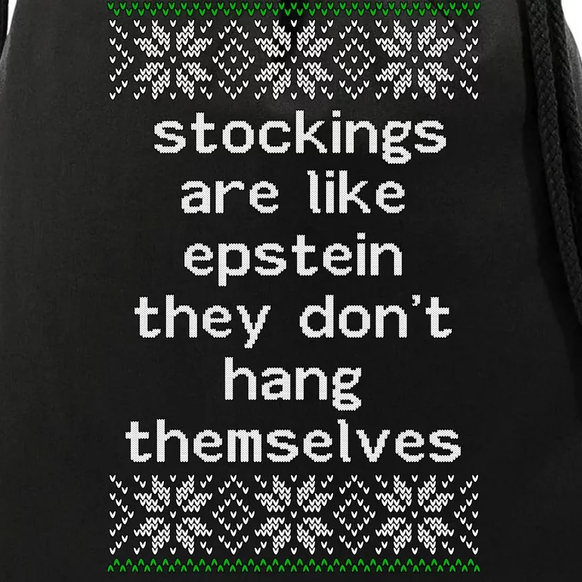 Hung Like Epstein Funny Ugly Christmas Drawstring Bag