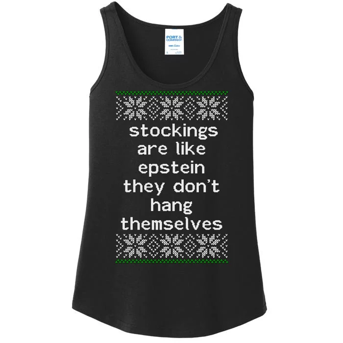 Hung Like Epstein Funny Ugly Christmas Ladies Essential Tank