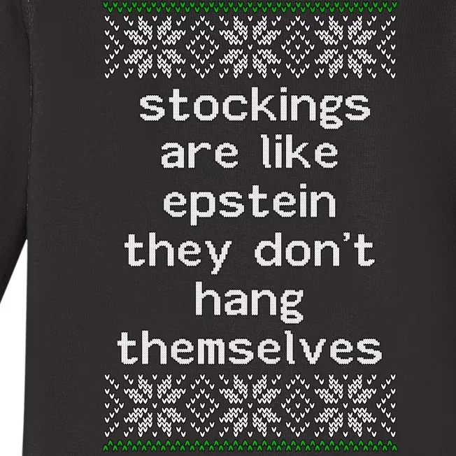 Hung Like Epstein Funny Ugly Christmas Baby Long Sleeve Bodysuit