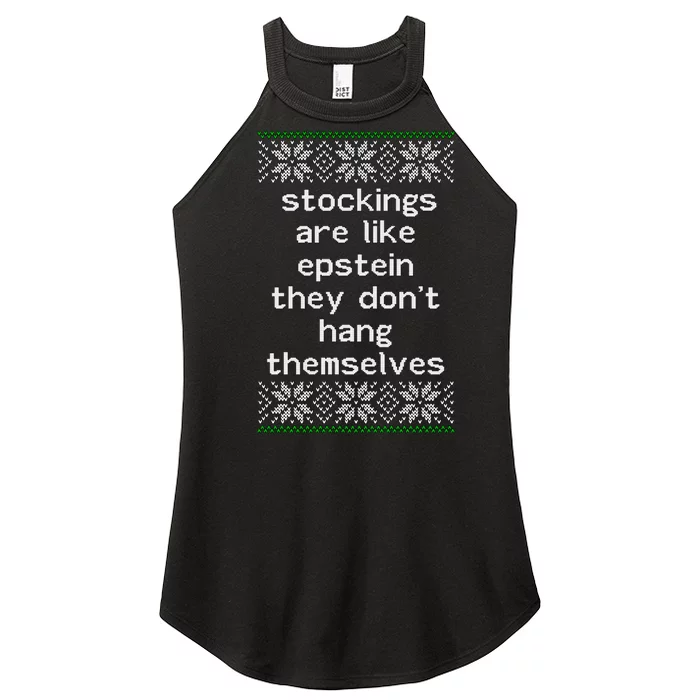 Hung Like Epstein Funny Ugly Christmas Women’s Perfect Tri Rocker Tank