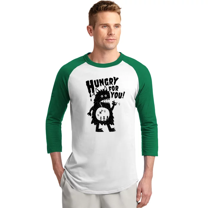 Hungry For You Monster Baseball Sleeve Shirt