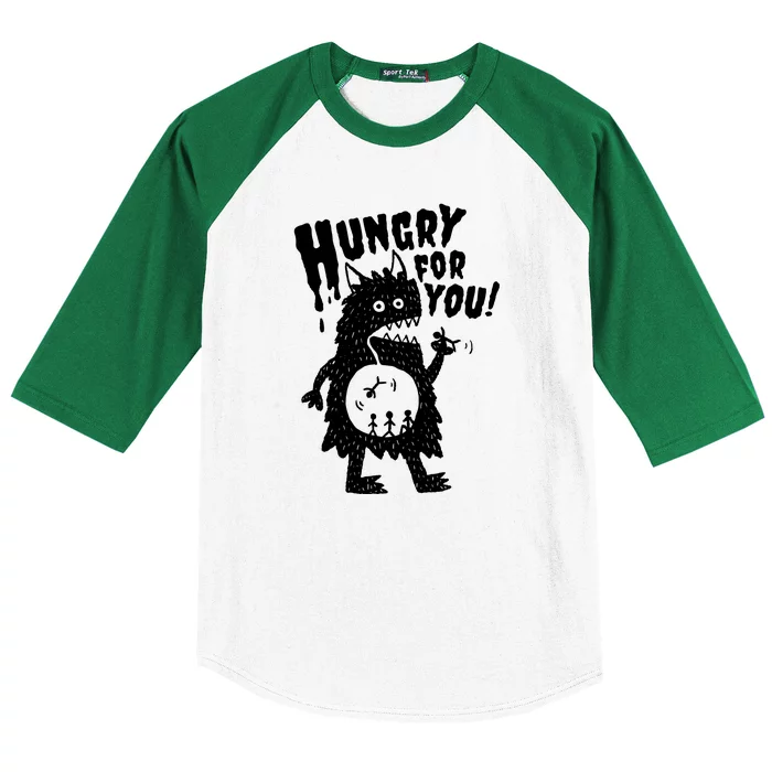 Hungry For You Monster Baseball Sleeve Shirt