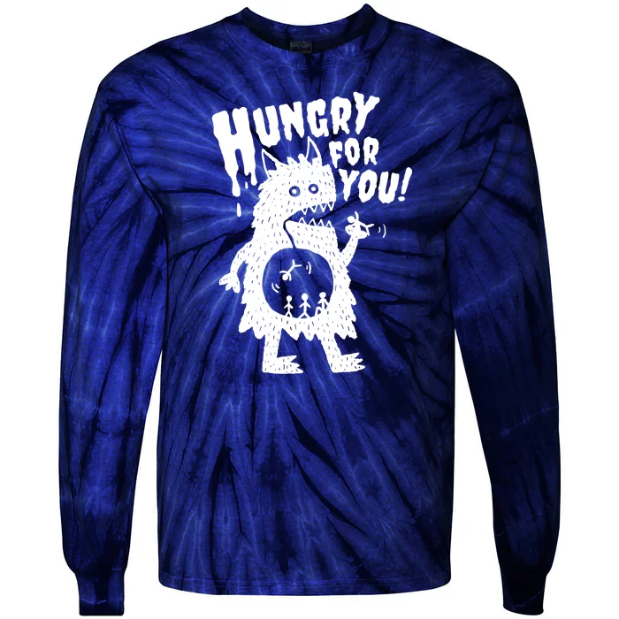 Hungry For You Monster Tie-Dye Long Sleeve Shirt