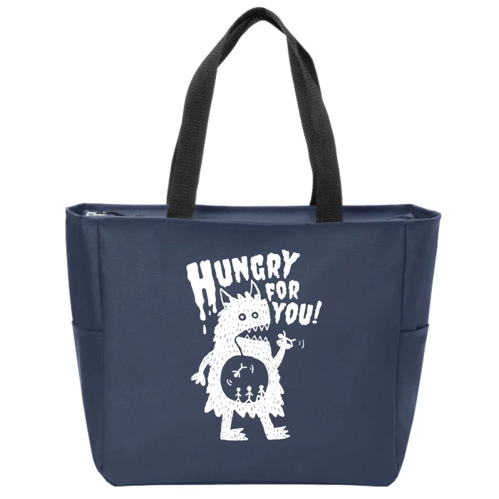 Hungry For You Monster Zip Tote Bag