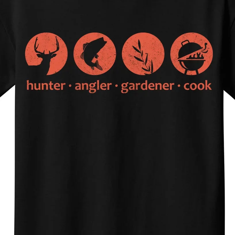 Hunter Angler Gardener Cook Kids T-Shirt