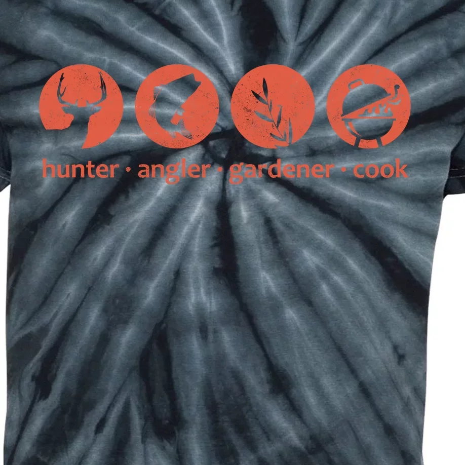 Hunter Angler Gardener Cook Kids Tie-Dye T-Shirt