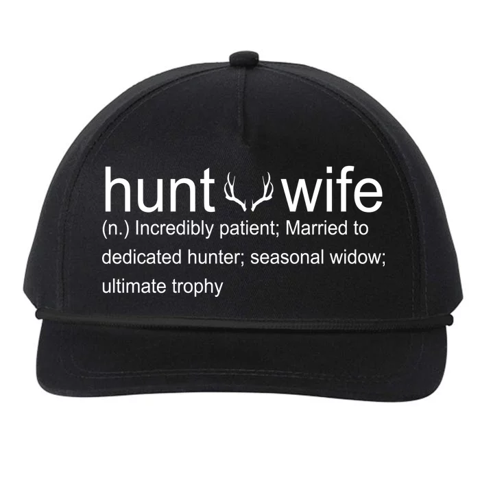 Hunter's Wife Funny Hunting Snapback Five-Panel Rope Hat