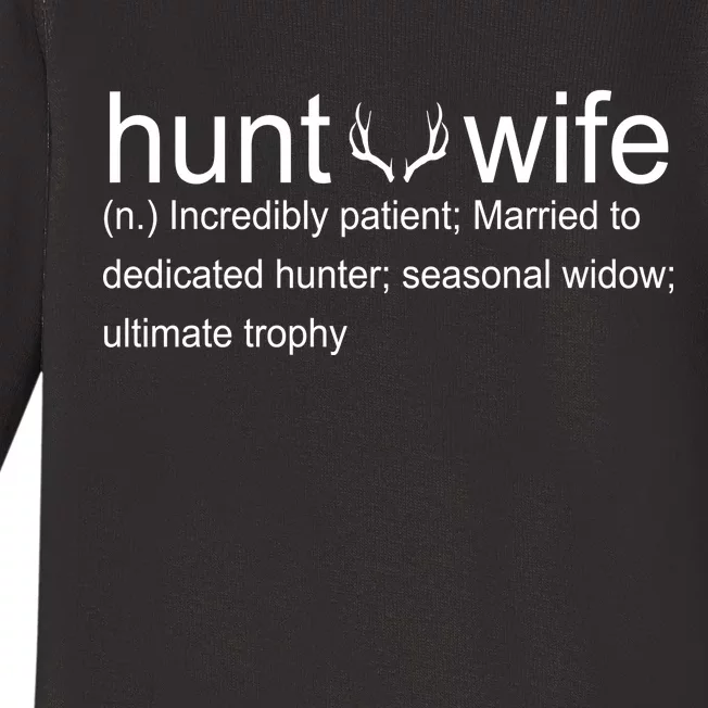 Hunter's Wife Funny Hunting Baby Long Sleeve Bodysuit