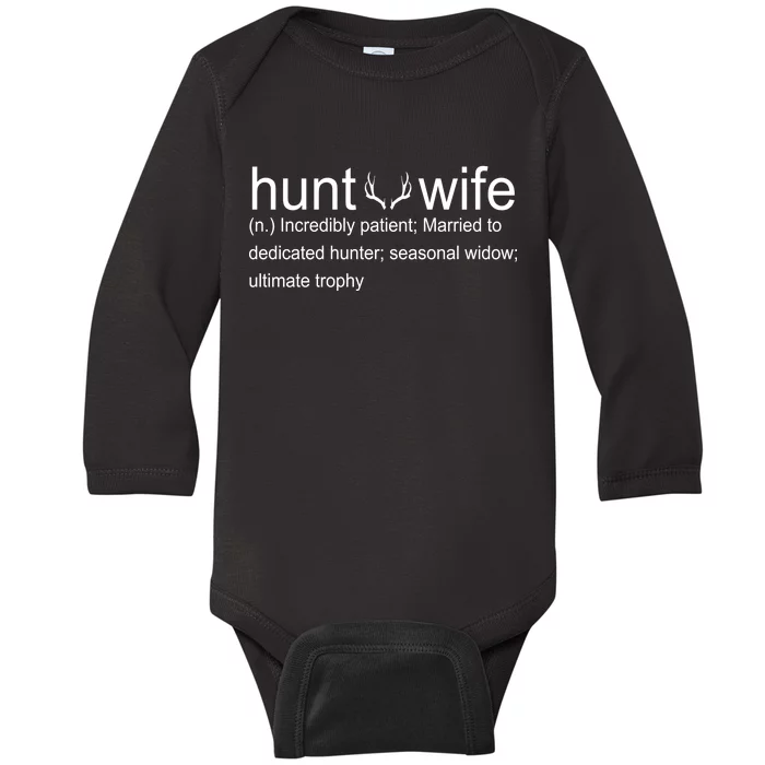 Hunter's Wife Funny Hunting Baby Long Sleeve Bodysuit