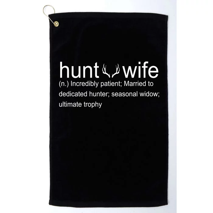 Hunter's Wife Funny Hunting Platinum Collection Golf Towel