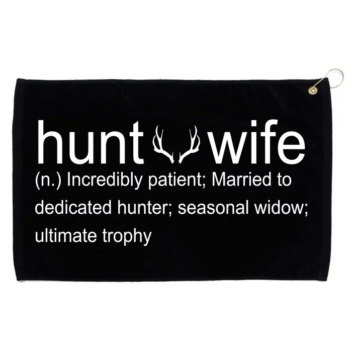 Hunter's Wife Funny Hunting Grommeted Golf Towel