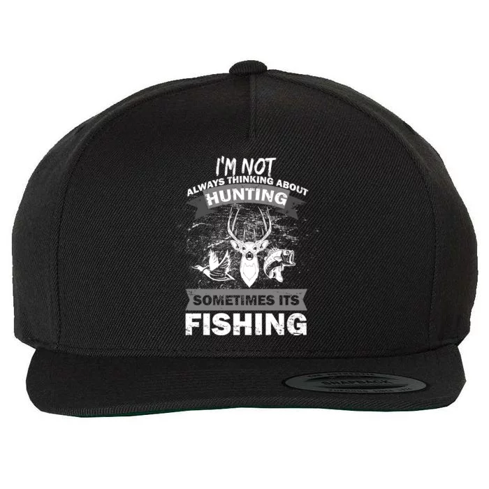 Hunting And Fishing Wool Snapback Cap