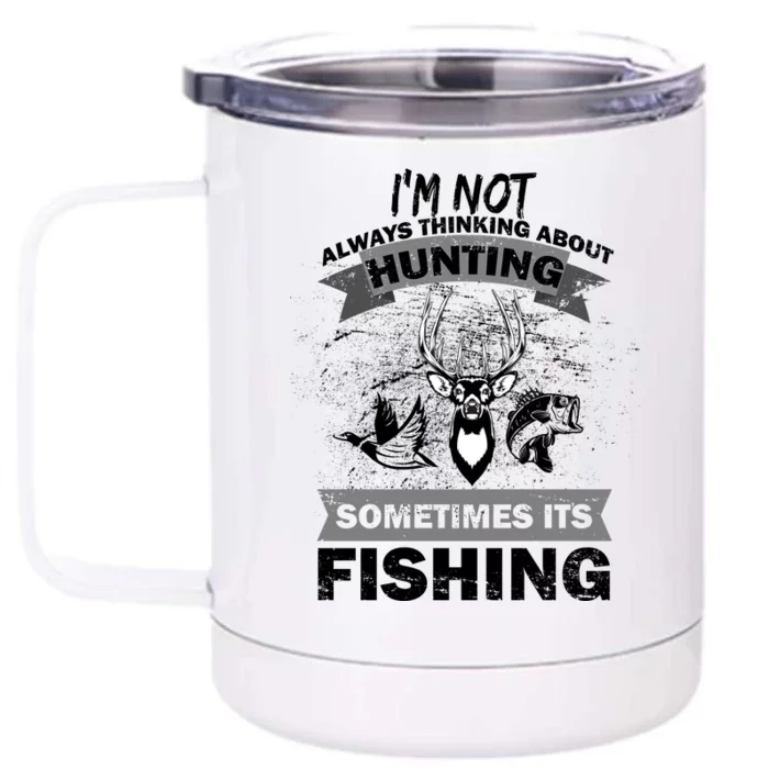 Hunting And Fishing Front & Back 12oz Stainless Steel Tumbler Cup