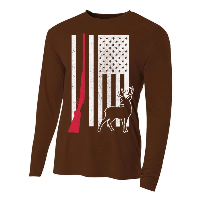 Hunting Deer Rifle Flag Cooling Performance Long Sleeve Crew