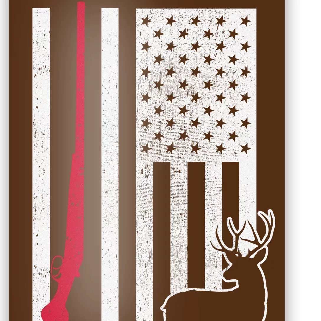 Hunting Deer Rifle Flag Poster