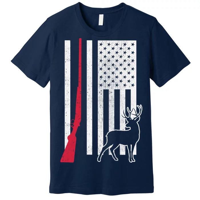 Hunting Deer Rifle Flag Premium T-Shirt