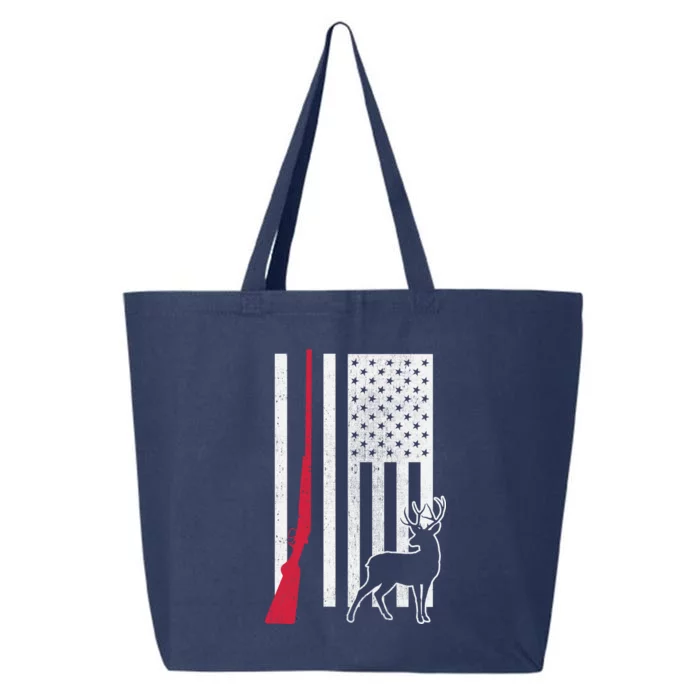 Hunting Deer Rifle Flag 25L Jumbo Tote