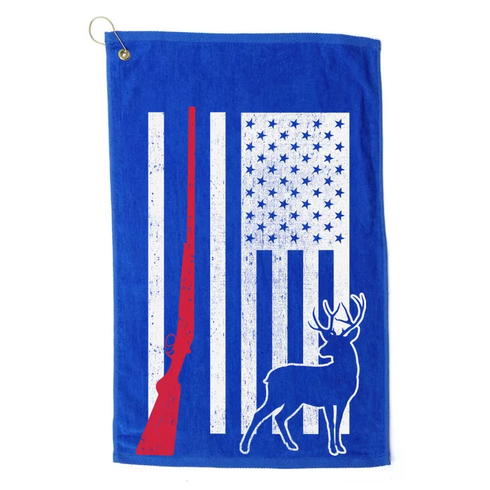 Hunting Deer Rifle Flag Platinum Collection Golf Towel