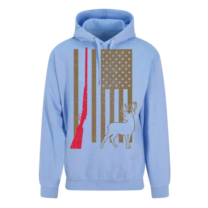 Hunting Deer Rifle Flag Unisex Surf Hoodie