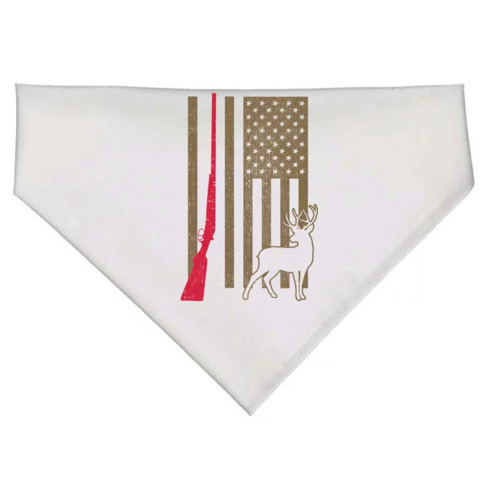 Hunting Deer Rifle Flag USA-Made Doggie Bandana