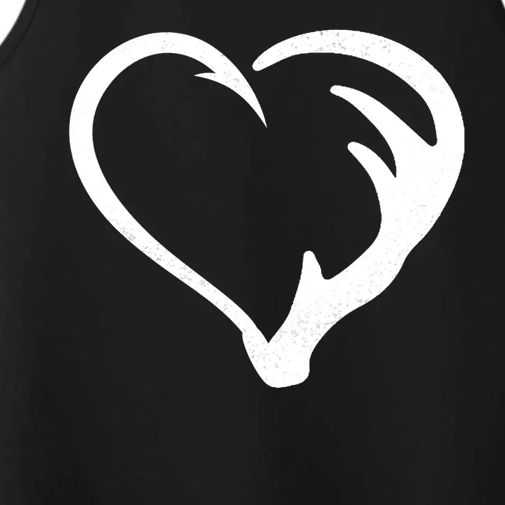 Hunting Fishing Antler Heart Hunter Performance Tank