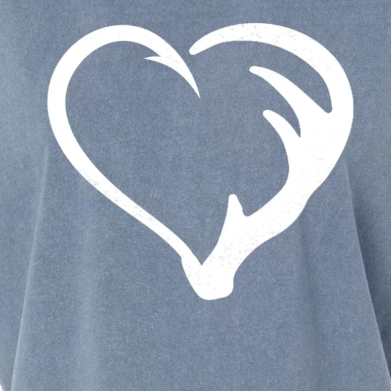 Hunting Fishing Antler Heart Hunter Garment-Dyed Women's Muscle Tee