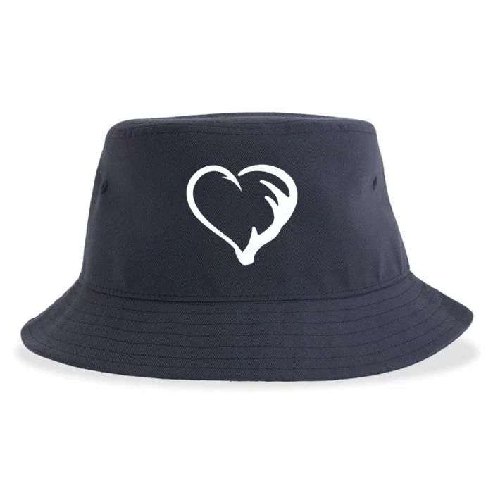 Hunting Fishing Antler Heart Hunter Sustainable Bucket Hat