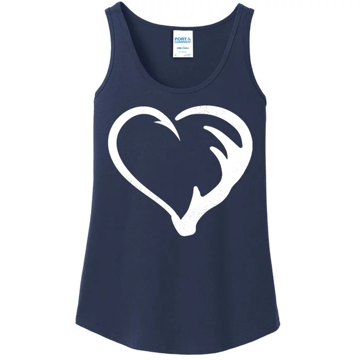 Hunting Fishing Antler Heart Hunter Ladies Essential Tank