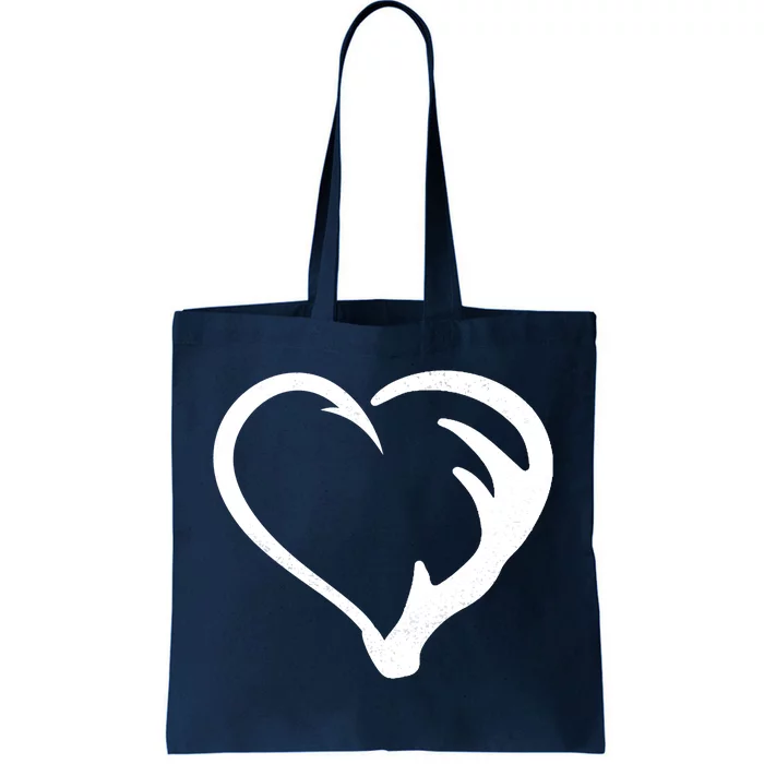 Hunting Fishing Antler Heart Hunter Tote Bag