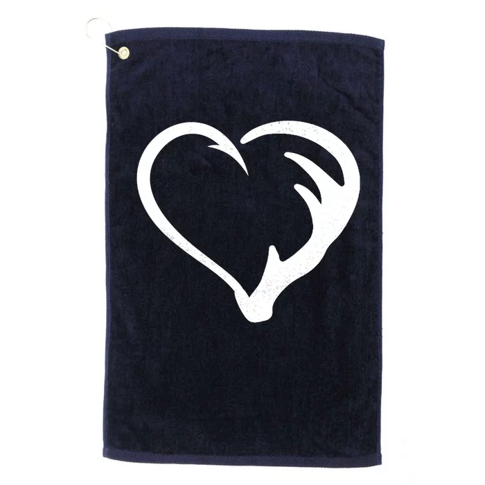 Hunting Fishing Antler Heart Hunter Platinum Collection Golf Towel