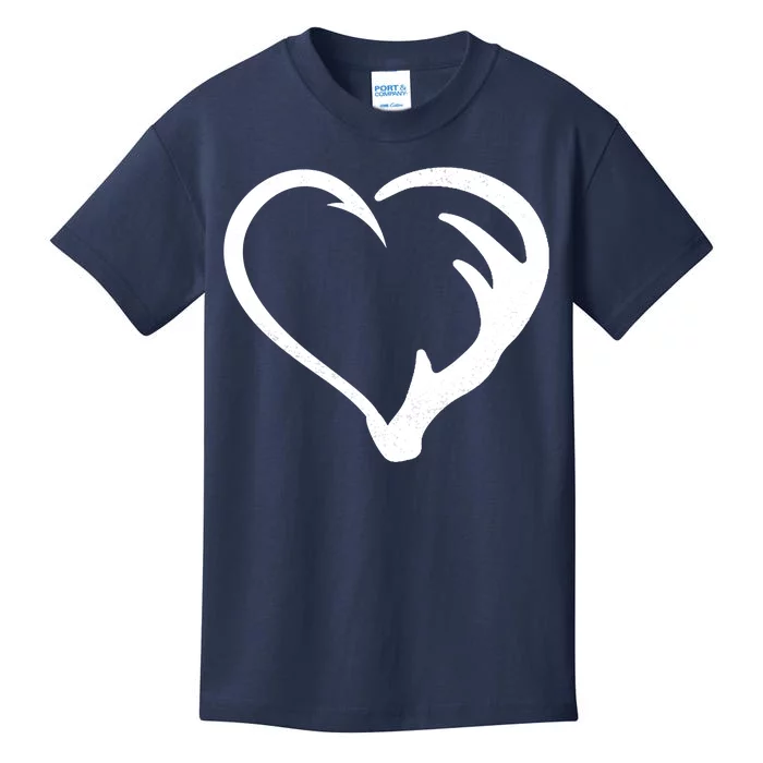 Hunting Fishing Antler Heart Hunter Kids T-Shirt