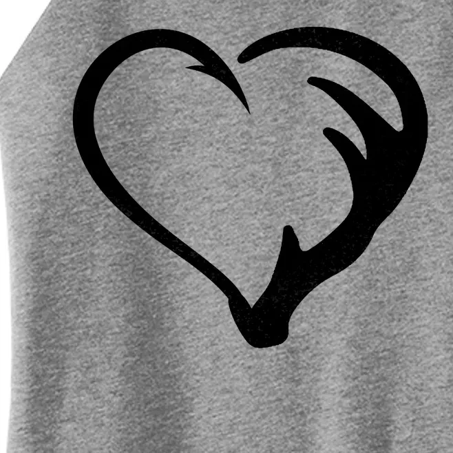 Hunting Fishing Antler Heart Hunter Women’s Perfect Tri Rocker Tank