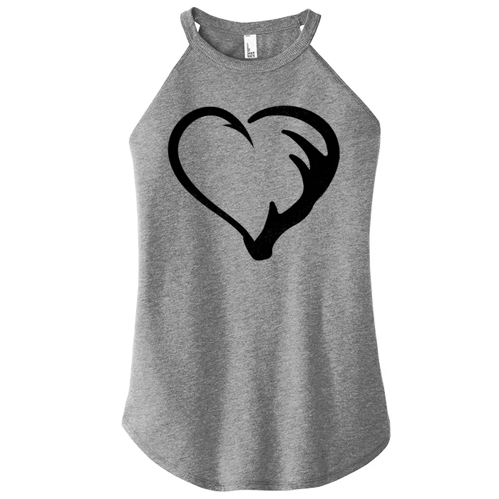 Hunting Fishing Antler Heart Hunter Women’s Perfect Tri Rocker Tank