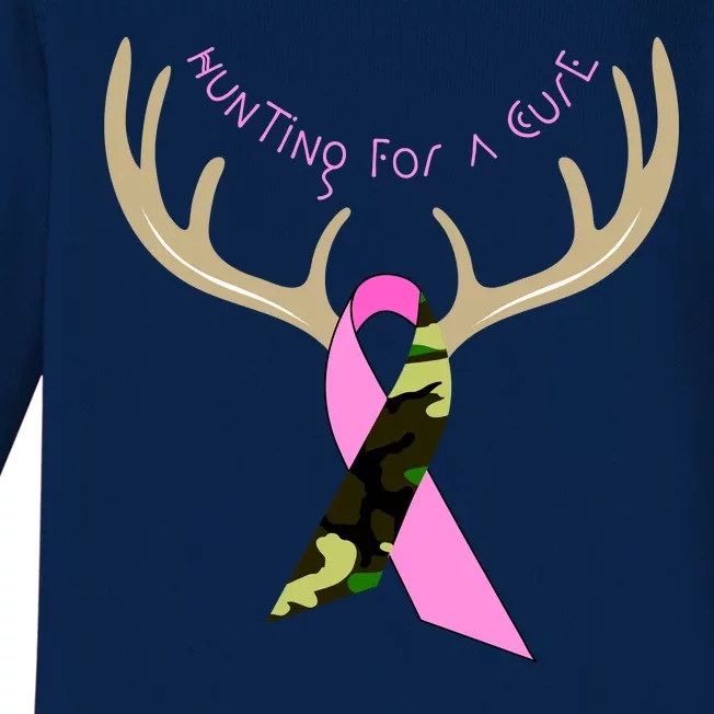 Hunting For A Cure Breast cancer Baby Long Sleeve Bodysuit