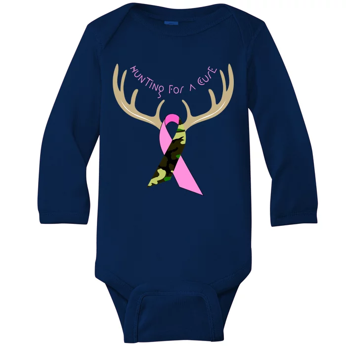 Hunting For A Cure Breast cancer Baby Long Sleeve Bodysuit