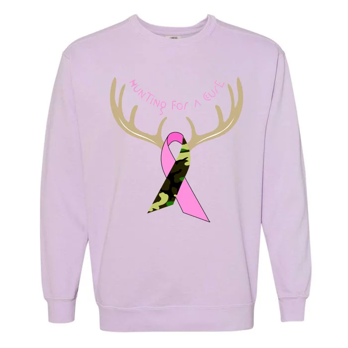 Hunting For A Cure Breast cancer Garment-Dyed Sweatshirt