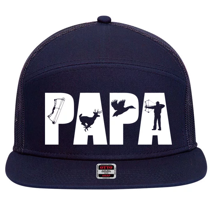 Hunting Papa 7 Panel Mesh Trucker Snapback Hat