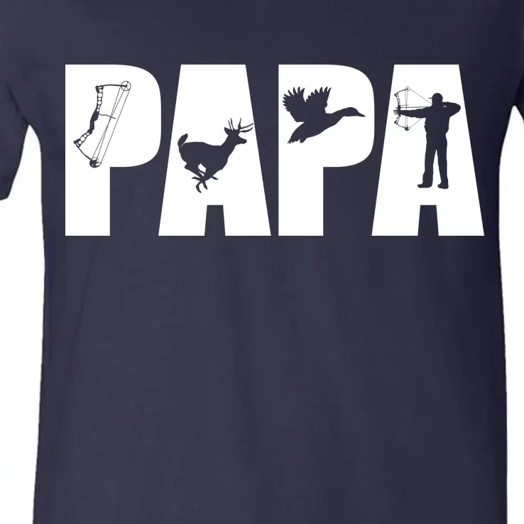 Hunting Papa V-Neck T-Shirt