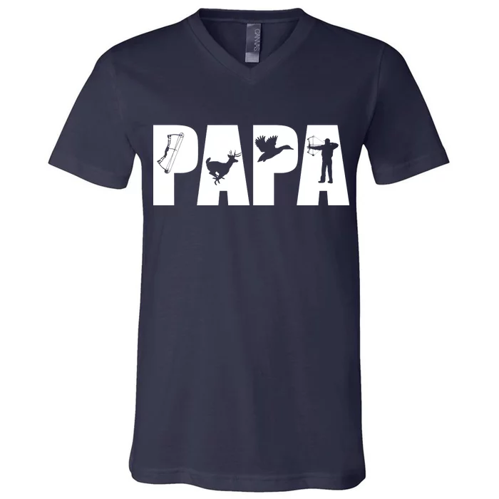 Hunting Papa V-Neck T-Shirt